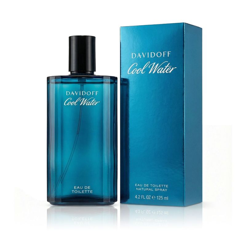 Davidoff Cool Water Herren Eau de Toilette EDT 125 ml Original – Frischer Duft mit Verpackung. Beliebter Männerduft mit maritimer Frische im eleganten Design.